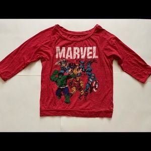 Marvel Graphic 3/4 Sleeve Top